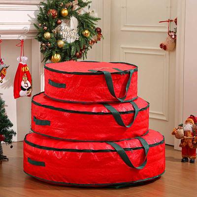 Borsa Tonda di Natale per Ripostiglio Grande Capacità Chiusura con Cerniera Antipolvere Multiuso Pochette Organizzatrice per Confezioni Regalo Viaggio Organizzazione Domestica