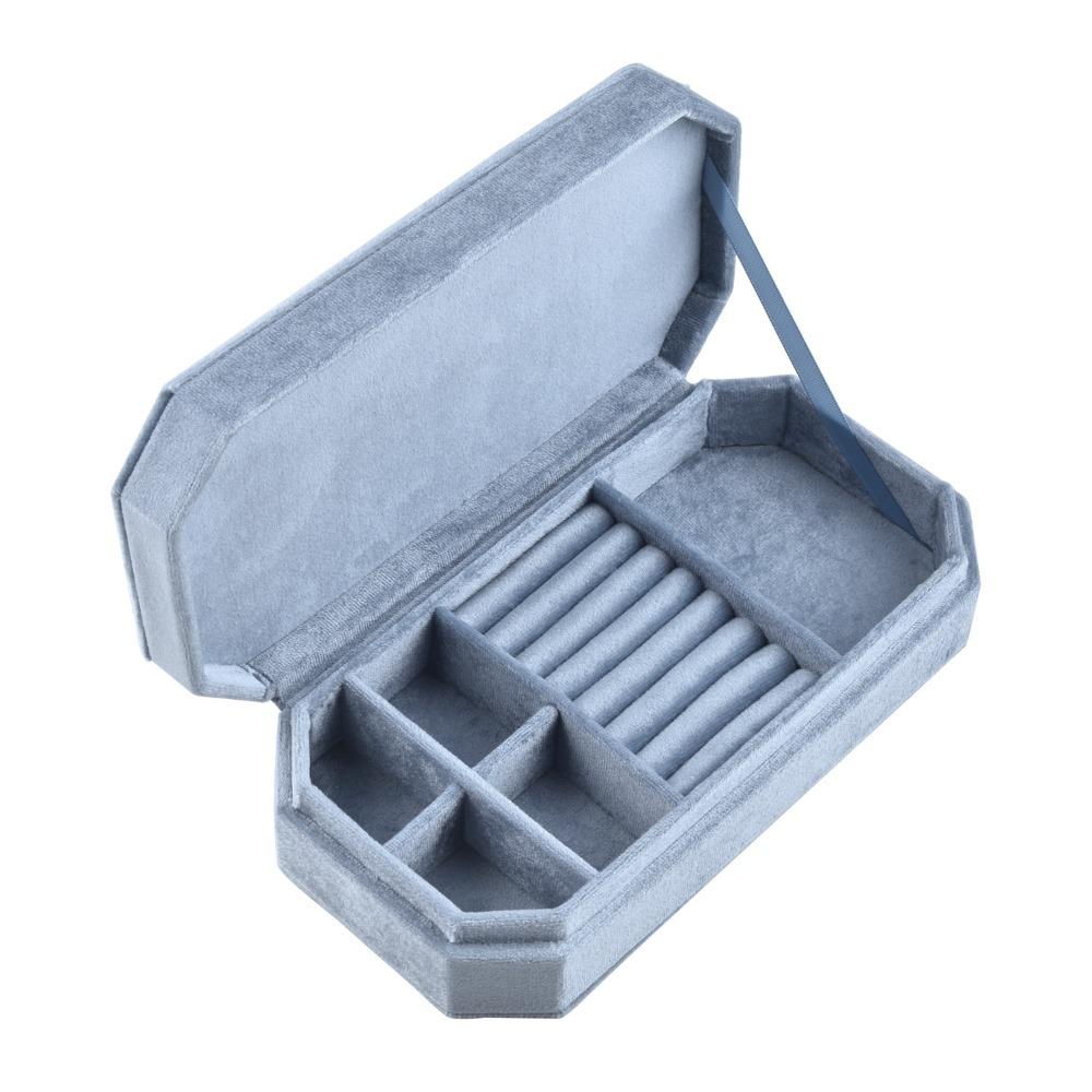 Rings Necklace Velvet Jewelry Holder Large Capacity Jewelry Storage Case Square Jewelry Box Gift