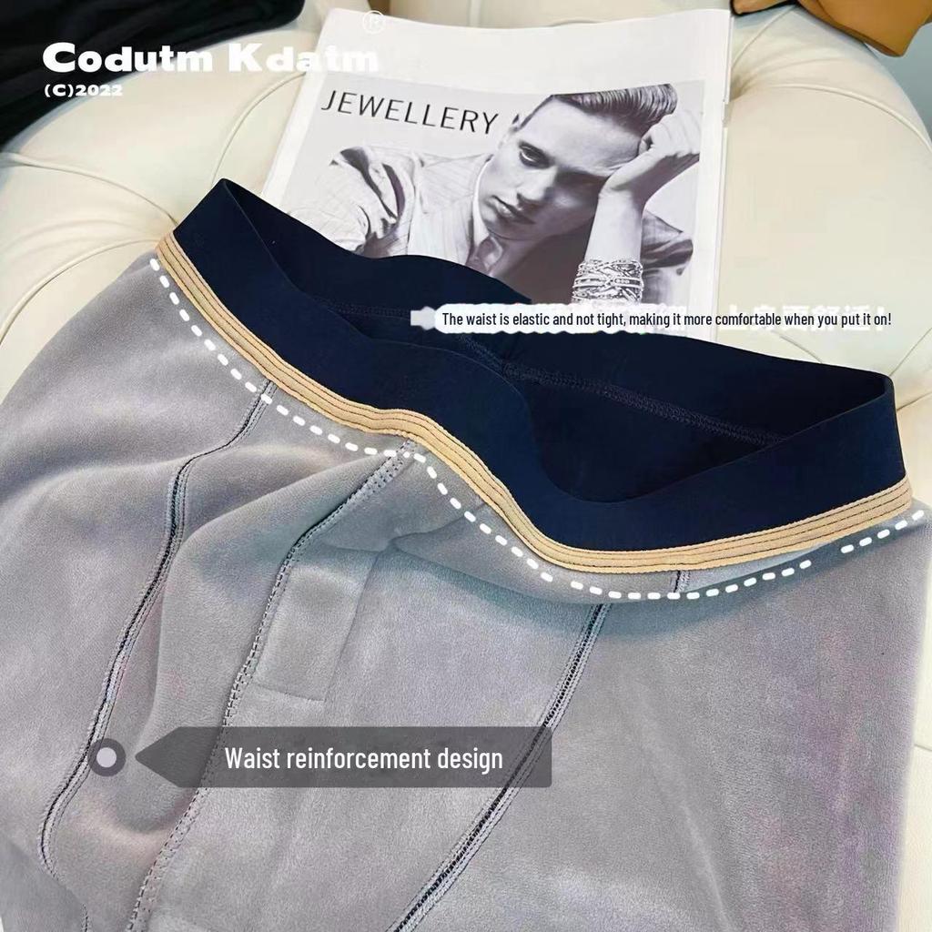 Volcanic Rock Winter Thermal Suit: Thick, Solid Color Round Neck Underwear for Men & Women - Autumn/Winter