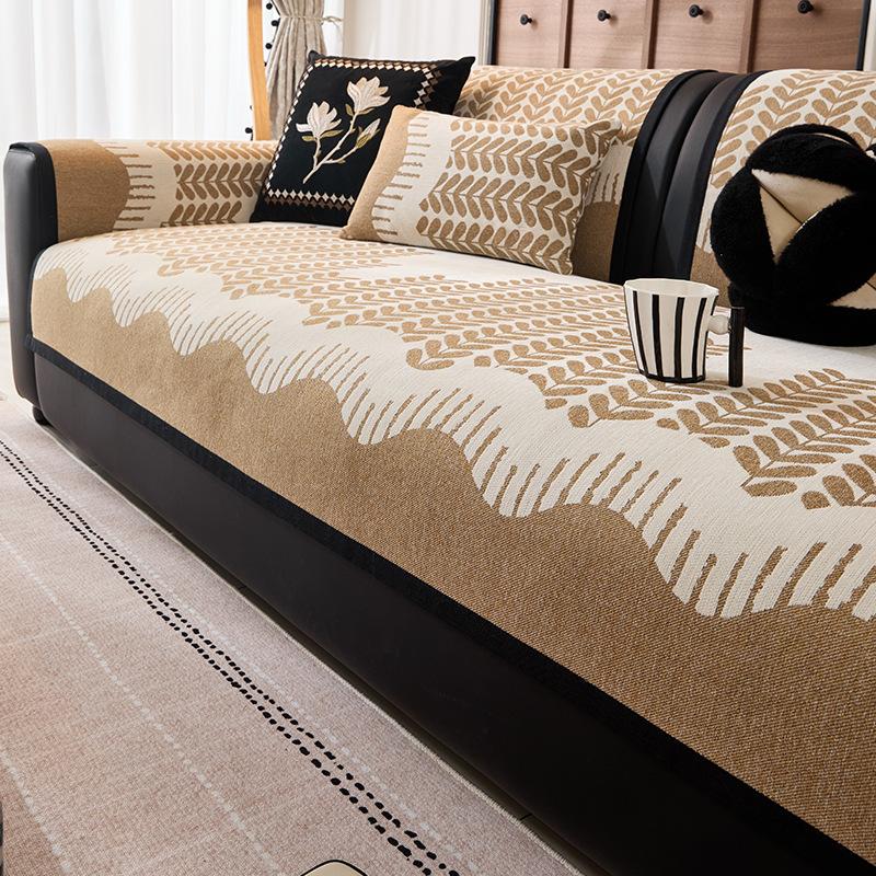 Light Luxury High-End Sofa Cushion  New Four-Season Universal Fixed One-Piece Straight Row Sofa Seat Cushion Cover Cloth Towel