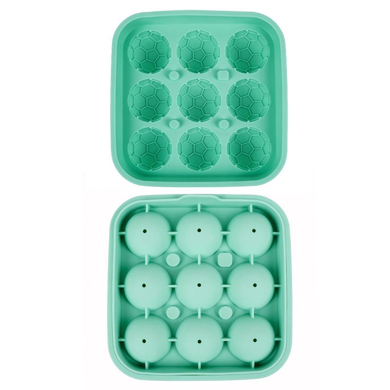 

Soccer Ice Cube Mold, Round Ice Cube Mold, Silicone Sphere Molds With Funnel-Type Lid,Soccer Ball Ice Cream Maker B