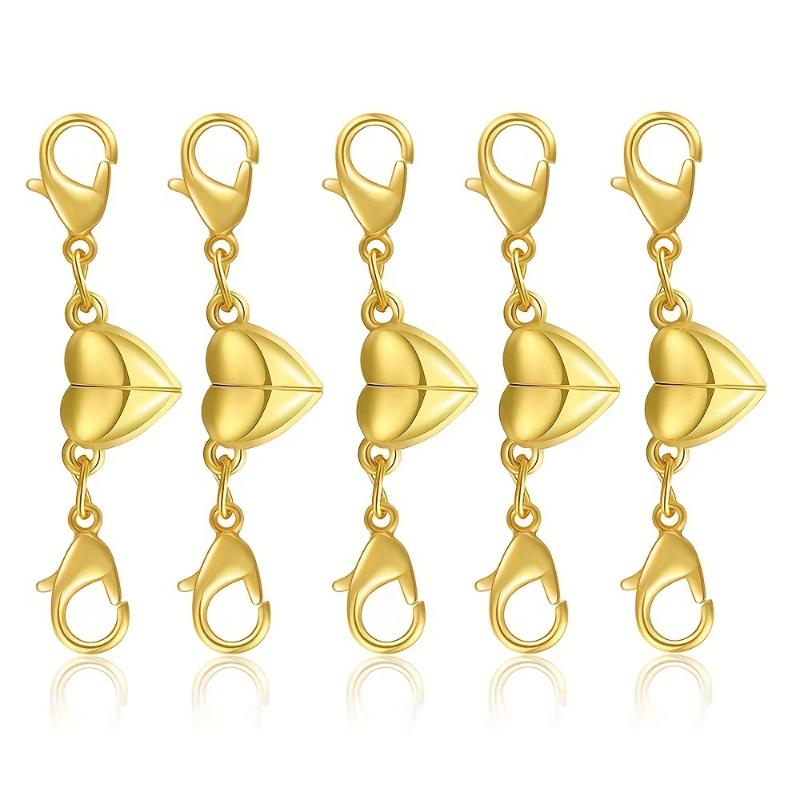 

1 пара, магнитный разъем в форме сердца, застежка-лобстер, подвески для изготовления ювелирных изделий, сделай сам, пара, браслет с магнитной пряжкой, ожерелье золотой