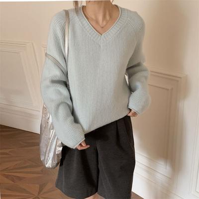 Soft Waxy Temperament Pullover Sweater Women Wear Autumn and Winter New Lazy Style Gentle Collar Long-sleeved Knitted Sweater Top Women