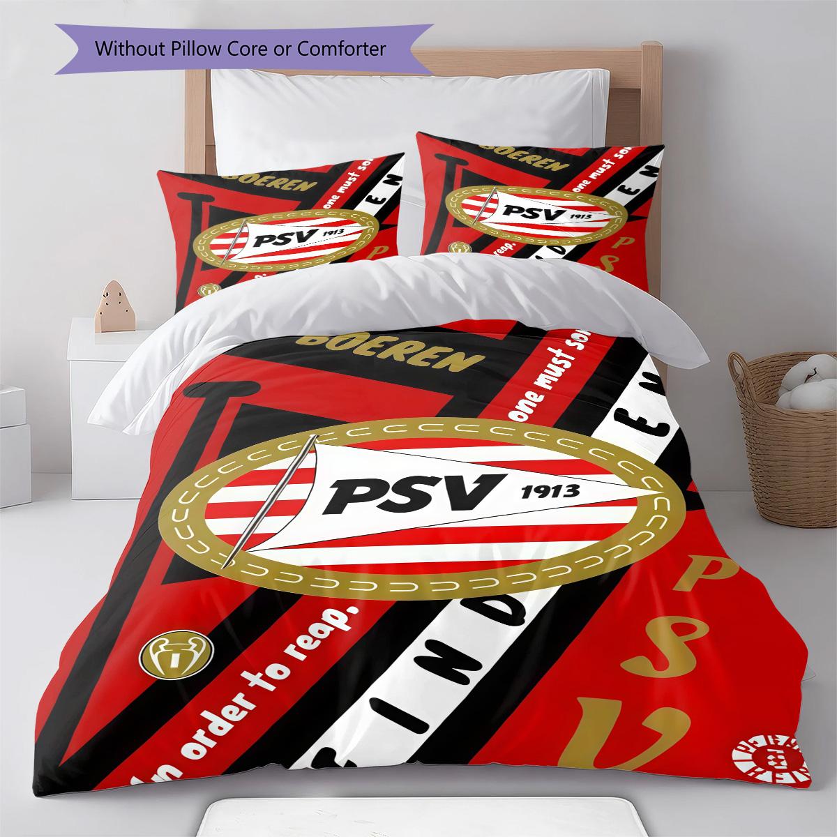 

PSV Eindhoven RugPattern Bedding Quilt Set Quilt Cover Pillowcase Home Decoration Birthday Gift (1 * duvet cover + 2 * pillowcase, without core) 140x200cm