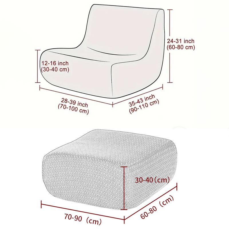 1pc Elastic Sofa Cover Footstool Cover Home Living Room Relaxing Sofa Slipcovers Stretch All Inclusive Lounge Couch Protectors