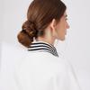 Female Striped Lapel Fake Collar for Women Suit False Collar Shirt Half Shirt Blouse Detachable Neckwear Neck Collar
