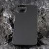 For iPhone 16 Magnetic Case 1500D Coarse Texture Aramid Fiber Phone Cover (Big Lens Hole)