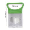 1 Pcs Stainless Steel Fruit Gadget Handy Stainless Steel Onion Holder Potato Safety Cooking Tools Slicer Cutting Aid
