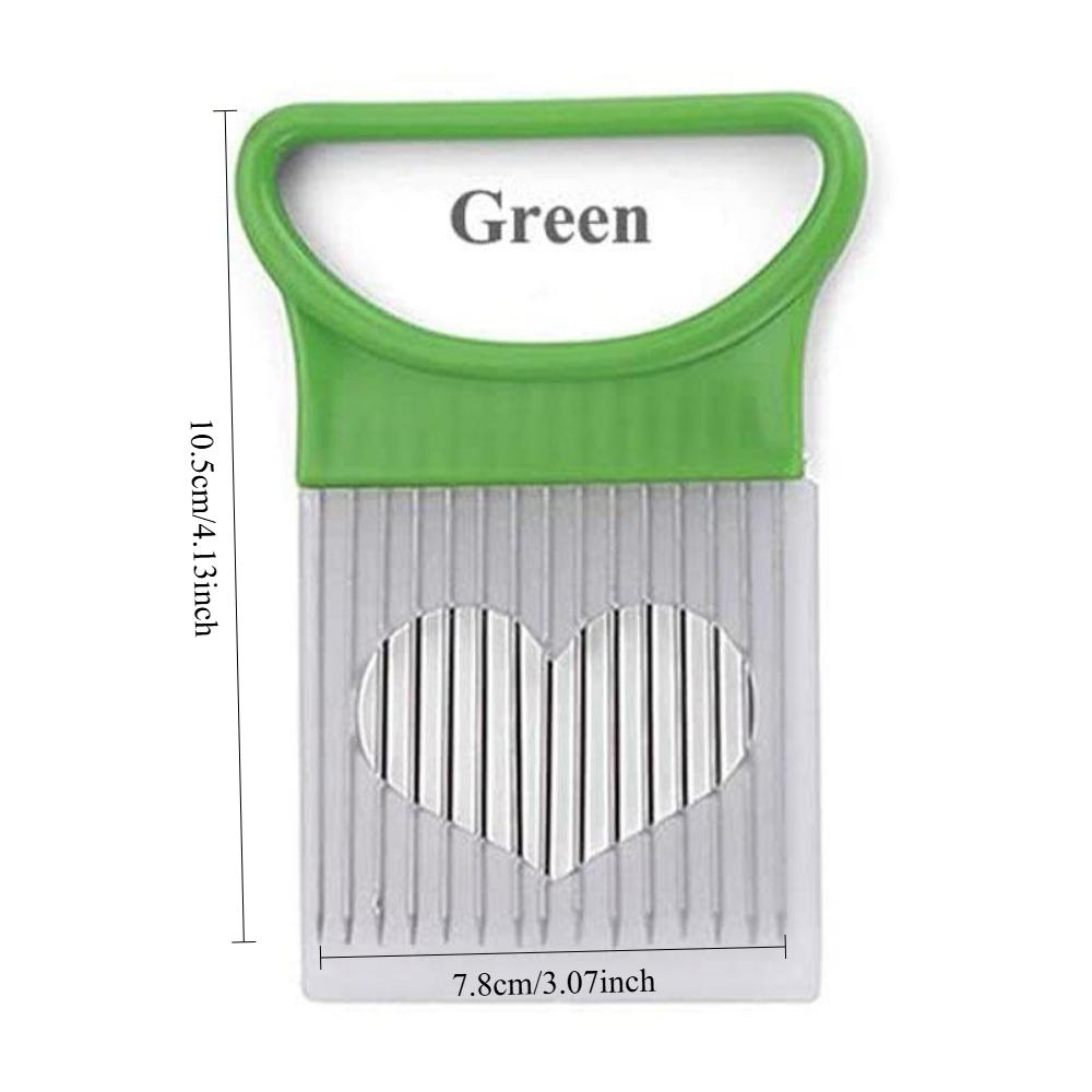 1 Pcs Stainless Steel Fruit Gadget Handy Stainless Steel Onion Holder Potato Safety Cooking Tools Slicer Cutting Aid