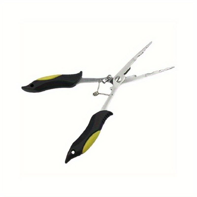 2pcs 11.8in Multifunctional Luya Pliers Stainless Steel Fishing Pliers Fishing Accessories Fish Mouth Pliers Hook with Rubber Handle
