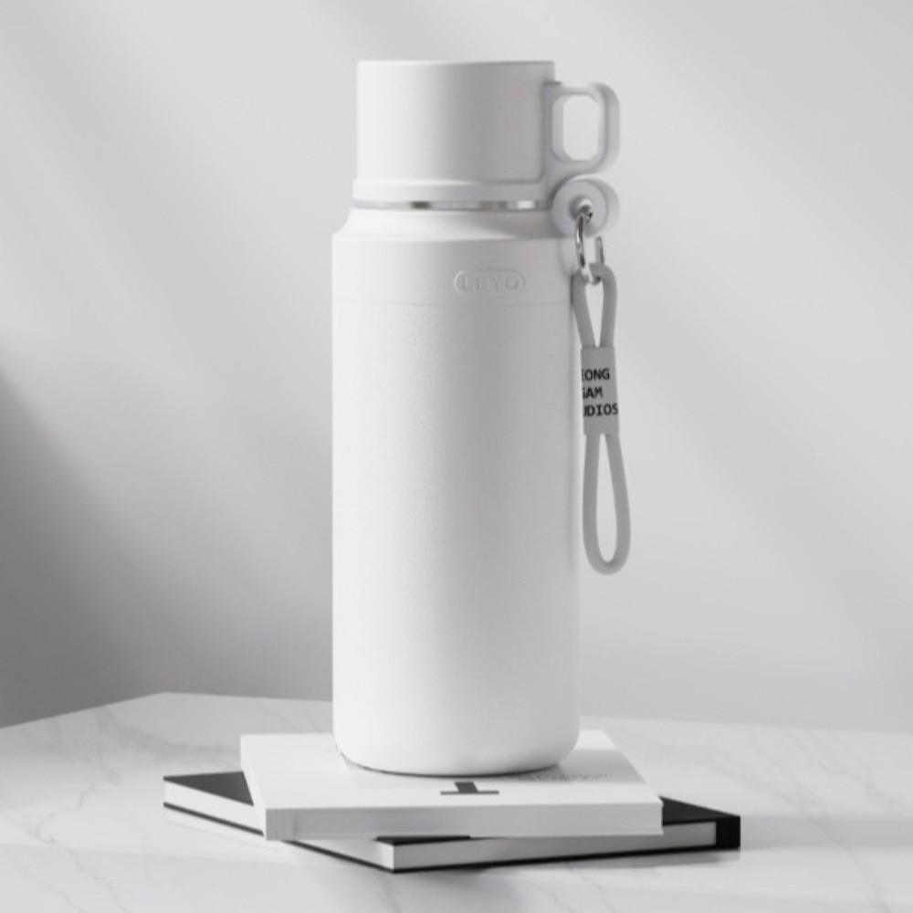 Large Capacity Insulated Cup One Cover Two Use Outdoor Water Bottle