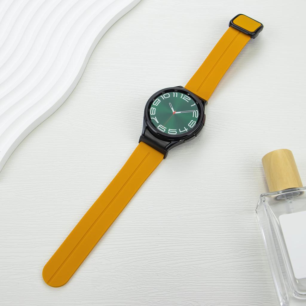 Quick Fit Magnetic Silicone Strap For Samsung Galaxy Watch 6 Classic 47mm 43mm 6/5/4 40mm 44mm 5 Pro 45mm 4 Classic 46mm 42mm