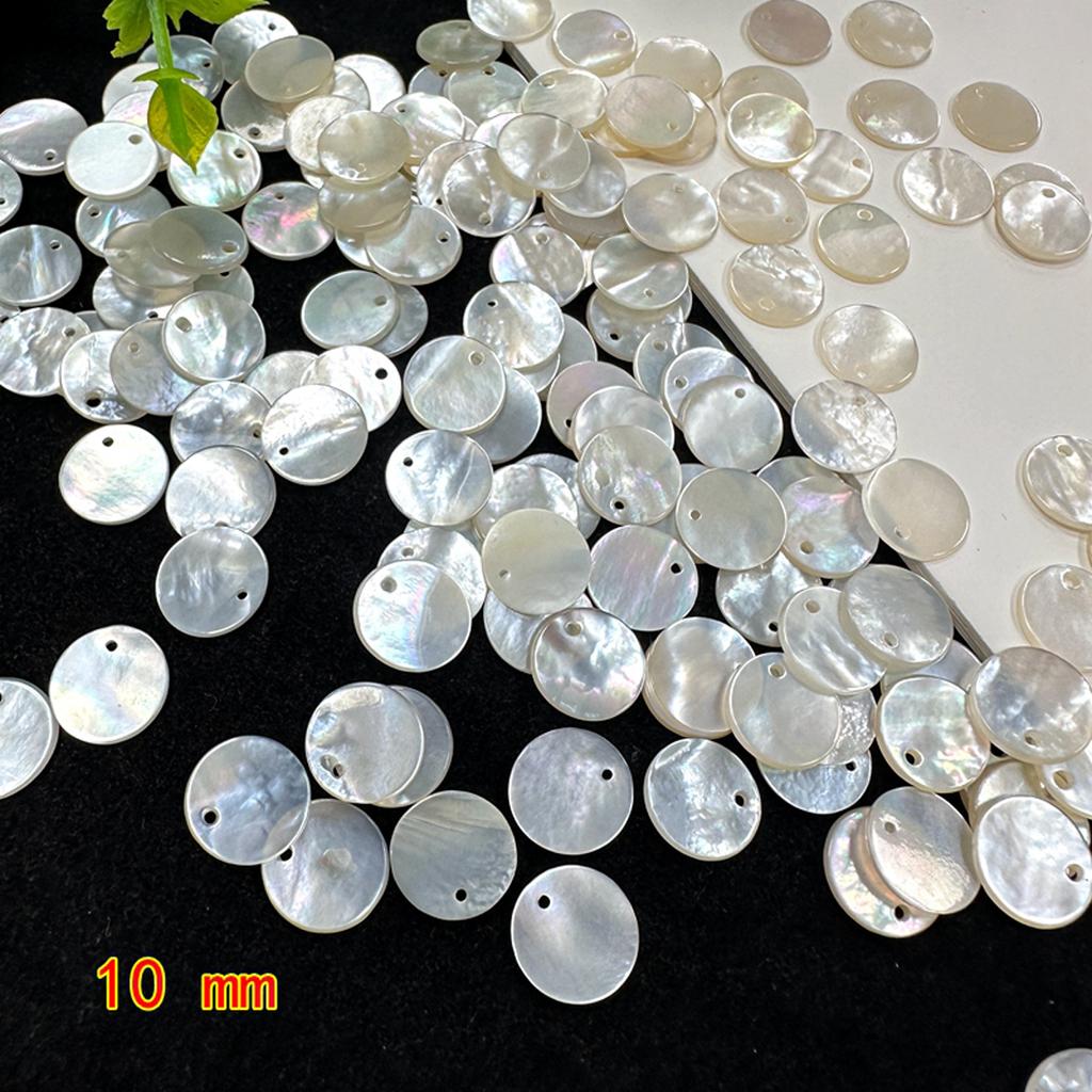 10Pcs, White Natural Shell Pendant Charms With Hole, for Jewelry Making DIY Necklace Accessories, Mini Gifts Bulk