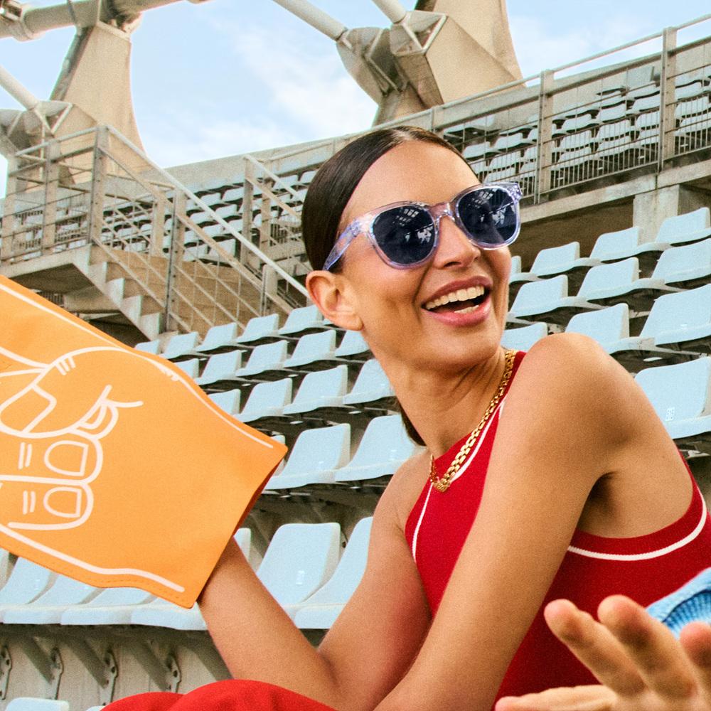 Ijipiji Oversized Trapeze Sunglasses #N Stadium 3 Colors (Select)