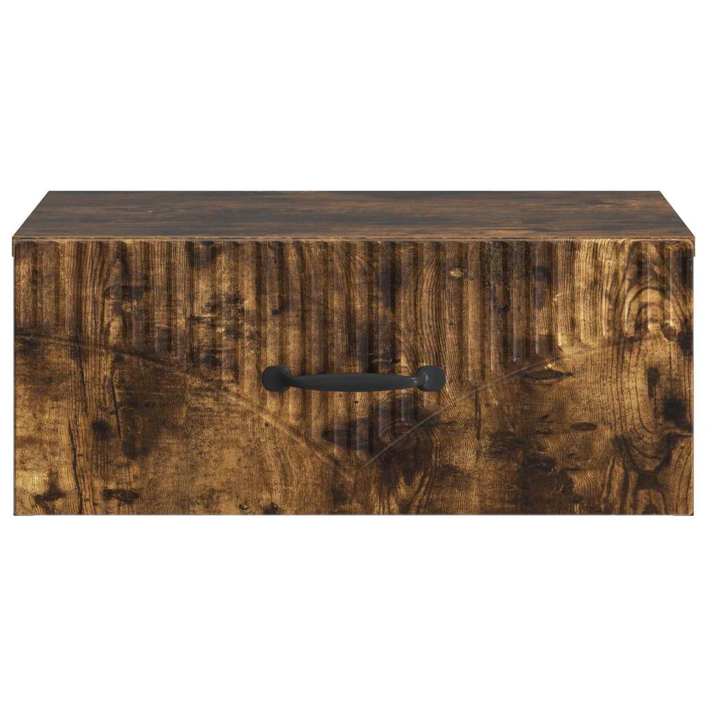 Wall Mounted Nightstand Smoked Oak 49 x 34.5 x 20 cm