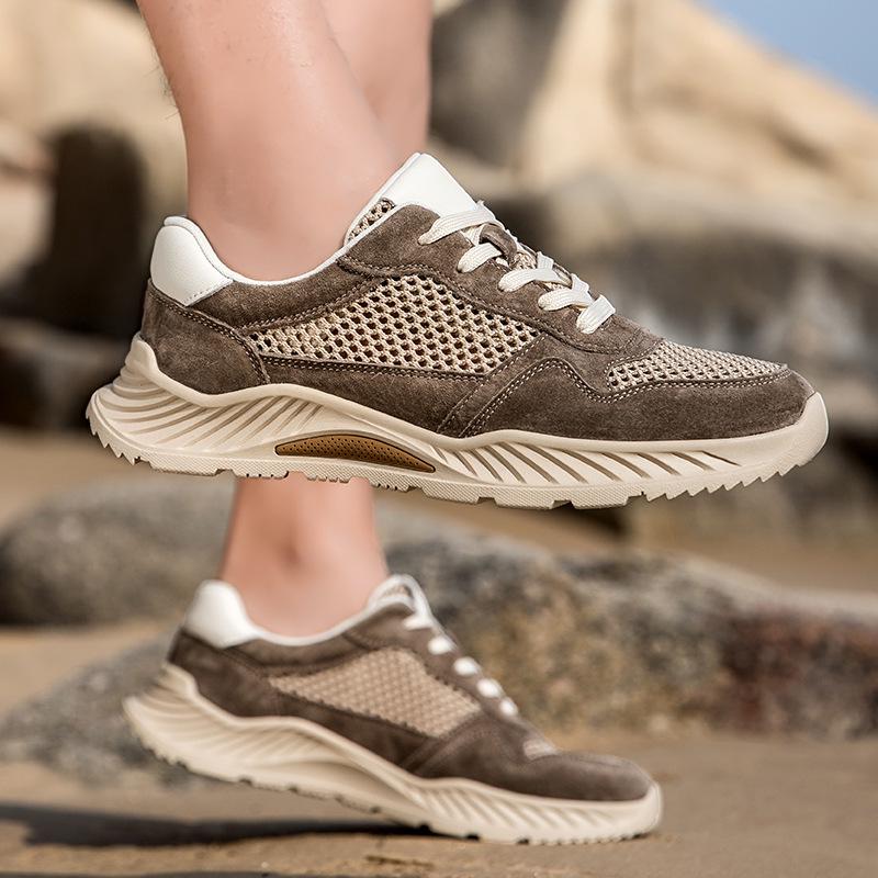 Men's Lightweight Versatile Mesh Low-Top Casual Shoes: Fashionable, Breathable, Outdoor-Friendly
