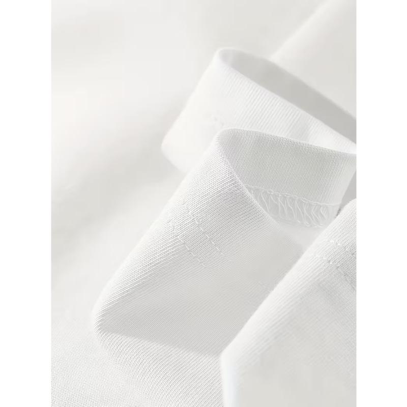 European Size Childrens Crew-neck Short-sleeved T-shirt with Black Cat Eating Sushi Pattern Print