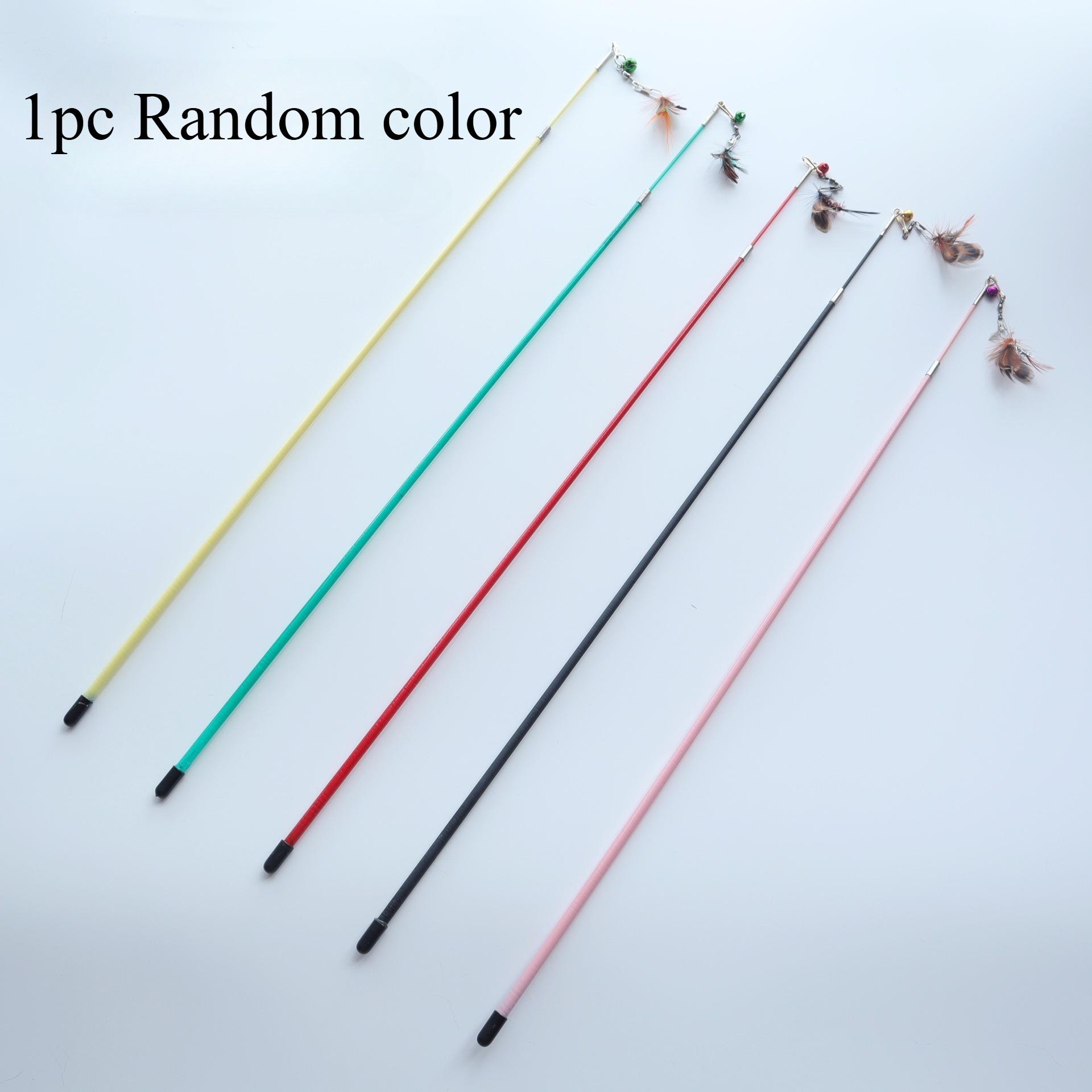 2pcs/3pcs Random Bug Funny Cat Stick Retractable Toy Feather Rod Teaser Pet Toy