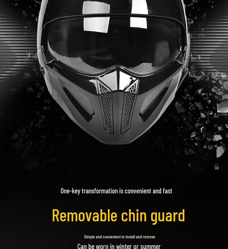 3C/Dot Certified Scorpion Retro Motorcycle Helmet - Warrior Design, All-Season Protection