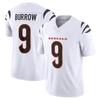 Men Cincinnati #9 Joe Burrow Black Home Football Jersey V Neck Short Sleeve Jersey Fans Daily Sports Family Matching