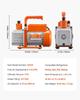 3.5 CFM HVAC Single Stage Rotary Vane Vacuum Pump and Manifold Gauge Kit Compatible with R134a, R22, R12, and R502 Refrigerants