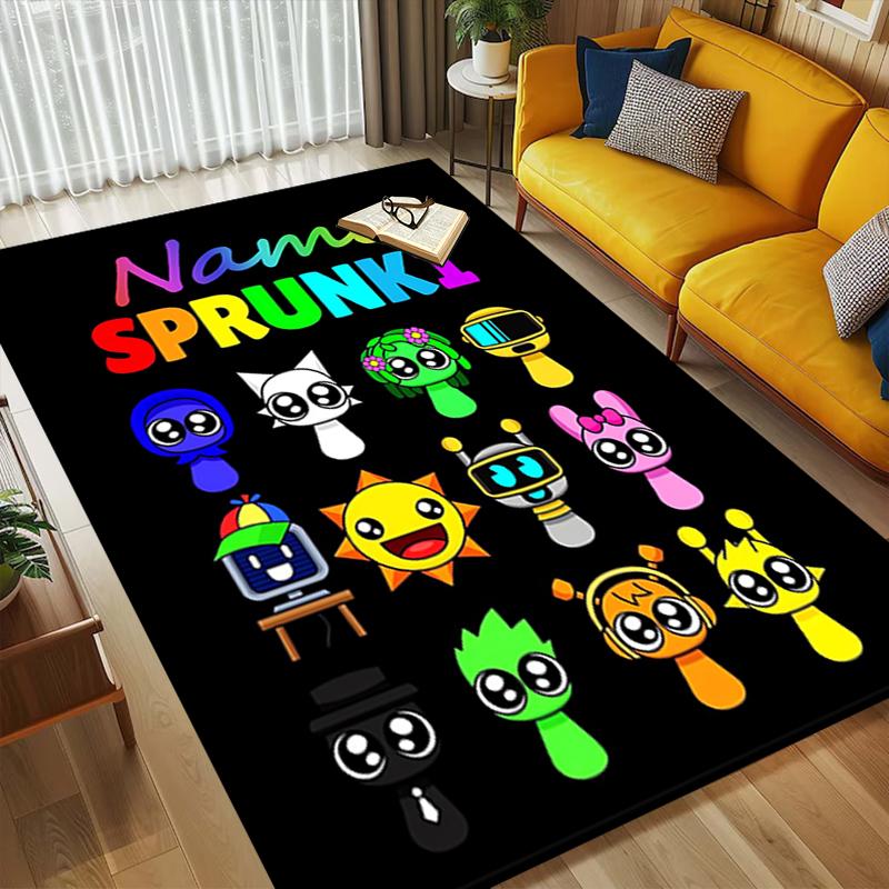 Custom Name Colorful Faces Living Room Non-Slip Area Rug Soft Carpet for Bedroom Kids Playroom Sofa Office Home Decor Doormat