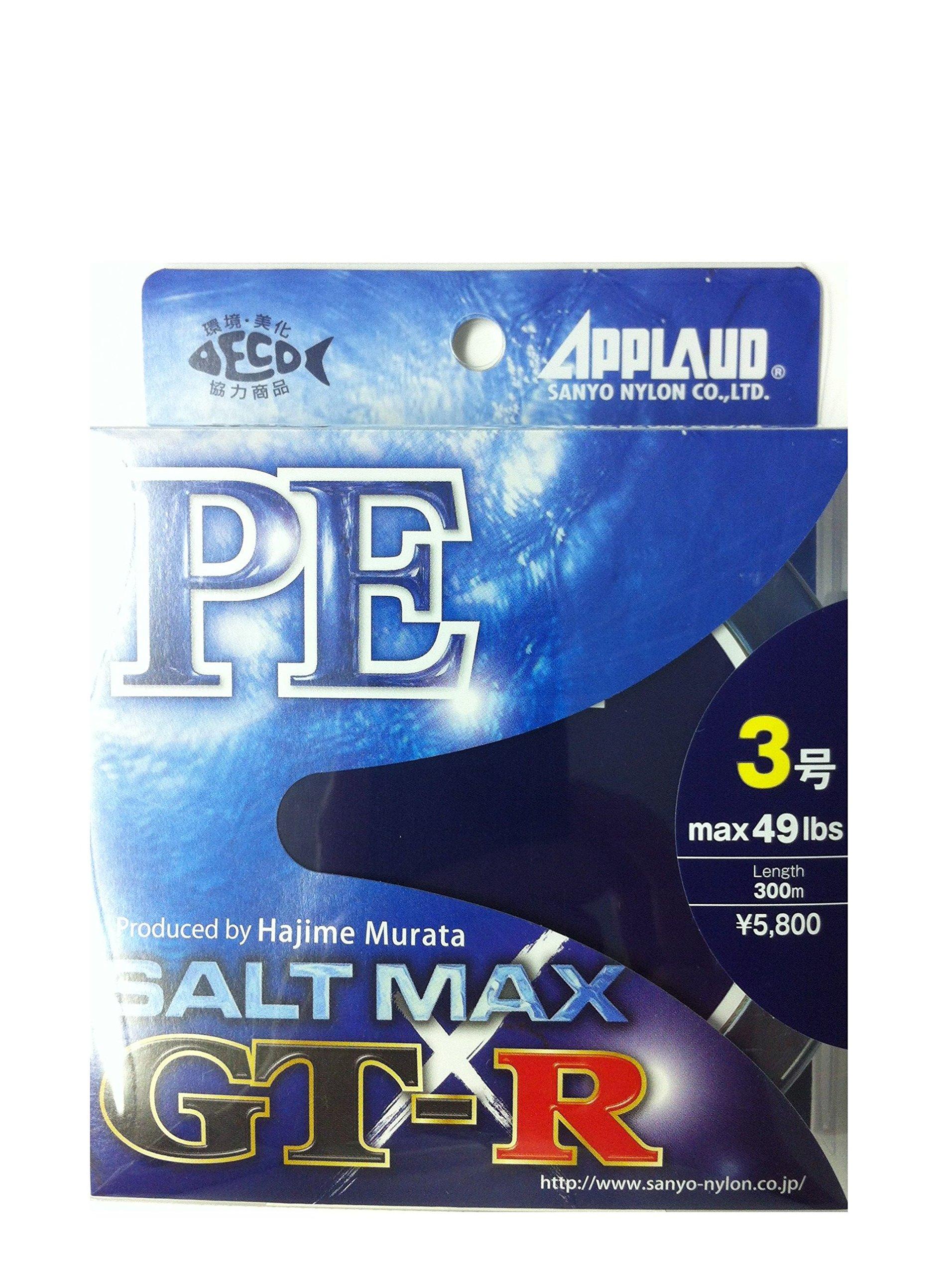 Нейлоновая PE леска Sanyo, Одобренная Salt Max GT-R PE, 300 м, #3, 49 фунтов, 4 нити, 10 м x 5 цветов