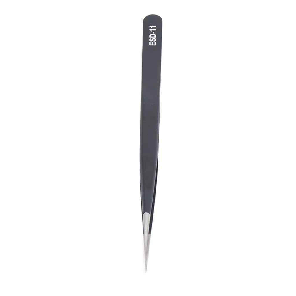 Static Resistant Tweezer Stainless Steel Non Magnetic Accuracy Straight Head Tweezer for Laboratory