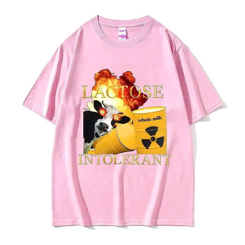 Unisex Lactose Intolerant Funny Meme Graphic T Shirt Women Harajuku Retro Humor T Shirts Women Casual T-shirt Streetwear