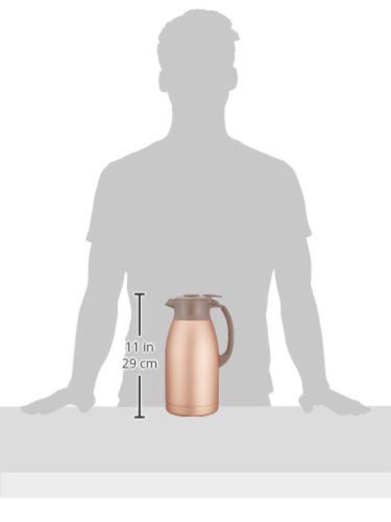 Zojirushi Termos Acciaio Inossidabile Bocca Larga Acciaio Inossidabile Vuoto Caldo e Freddo Pentola Opaca, 1.9L, da Tavolo, (circa. 6,5 centimetri), Fiaschetta a doppia parete,