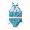 Summer Girls Swimsuit Hanging Neck Suspender Floral Split Girls Small Medium Large Children High Waist Swimsuit