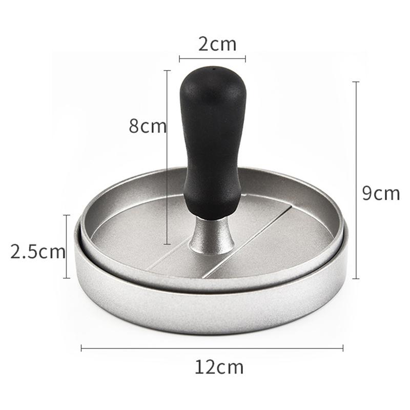 Prensa de hamburguesas de forma redonda, aleación de aluminio, hamburguesa, carne, parrilla de ternera, prensa de hamburguesas, molde para alimentos de cocina, herramientas para carne