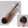 Large Vintage Walnut Wood 6-Piece Face Makeup Powder Brush Set Nylon Vegan Wood Handle Customizable Travel-Friendly Makeup