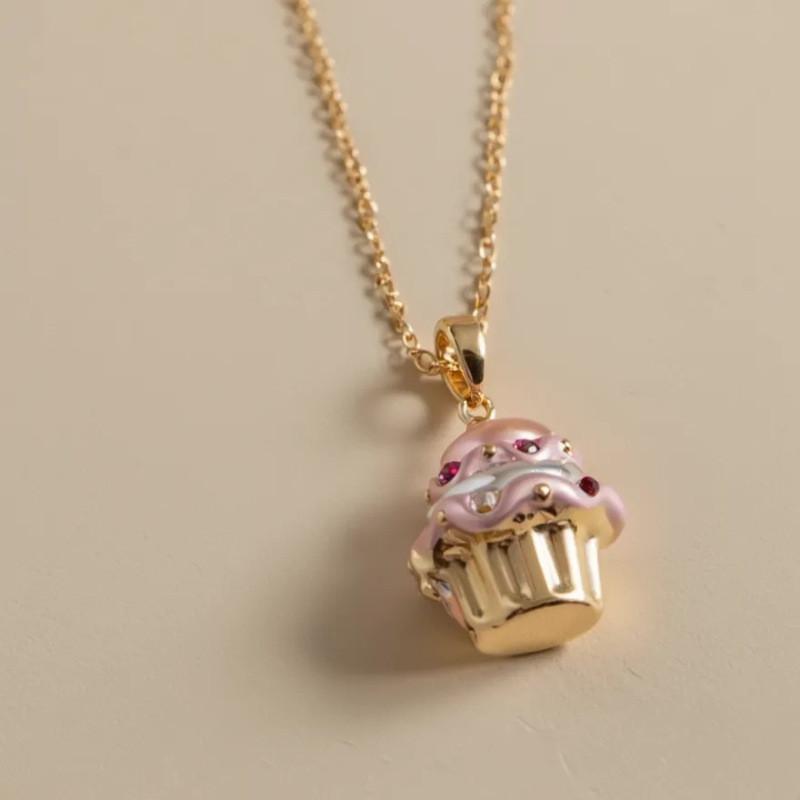 Ice Cream Necklace With Pearl Pendant For Casual Wear Perfect Gift For Teens
