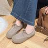 Vintage Style Slip-On Flat Shoes - Women's Versatile Autumn/Winter Grandma Shoes