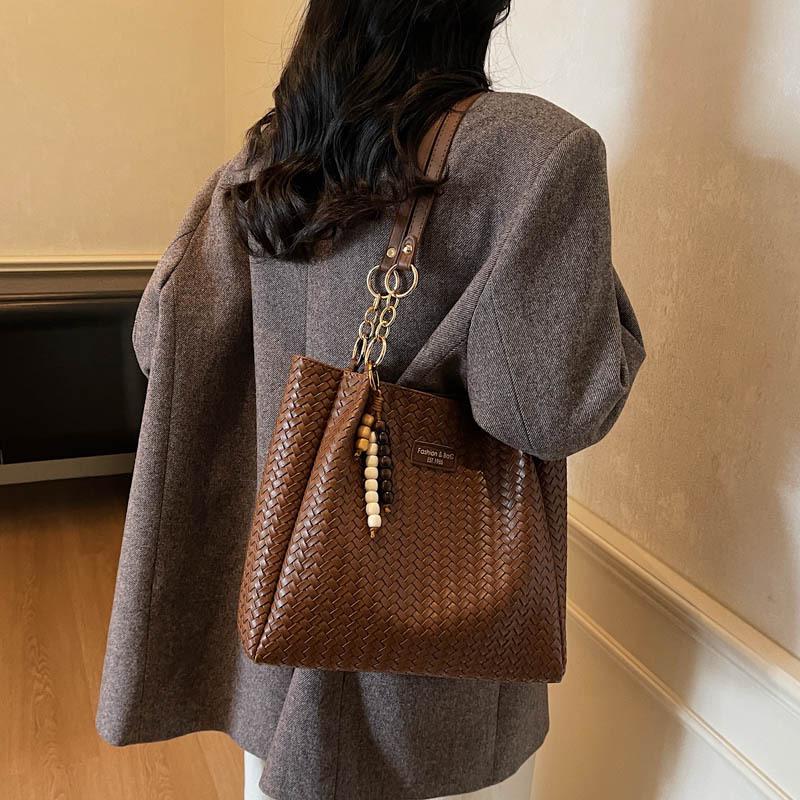 Dámská texturovaná crossbody taška přes rameno s velkou kapacitou