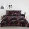 Light Grey Floral Duvet Cover Queen King, Microfiber Flower Plum Blossom Print Bedding Set Reversible Botanical Comforter Cover