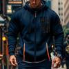 Men's Sports Casual Hoodie Hoodie Cardigan Zipper Multi-pocket Hoodie Coat