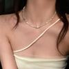 Broken Silver Pearl Necklace High-end Niche Design Girls Birthday Gift Collarbone Chain