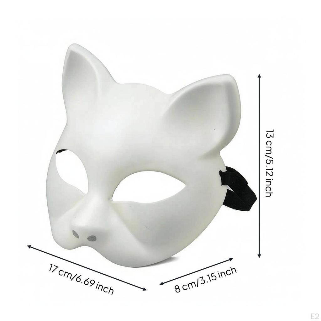 Cat Half HalfFace Covering Enigmatic Masquerade Face Cute for Cosplayers, Kids,