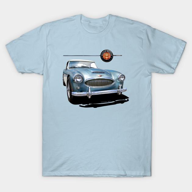 

Men Black Print T-shirt Austin Healey Mk 2 No-Cut Transfer Paper Print Cotton Tshirt 4XL світло-синій колір
