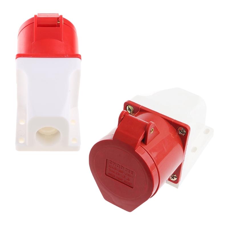 32A 240-415V 3P+N+E Drop-proof Industrial Plug Circular Power Connector Weatherproof Locking Plug Outlet Power Device
