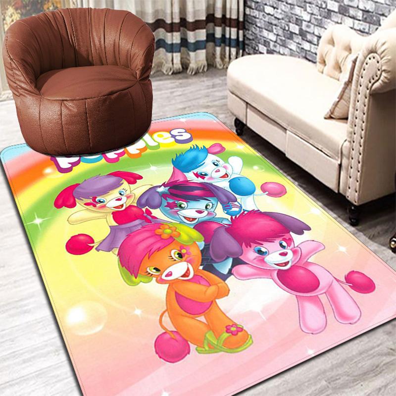 Popples Cartoon Rug Floor Mat for Living Room or Bedroom Soft and Comfortable Carpet a Gift for Birthday and Holiday.