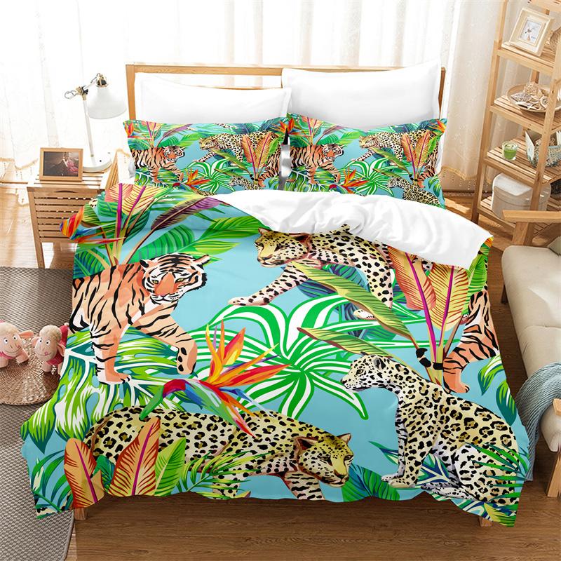 Leaves, Animals Bedding Set Duvet Cover Set 3d Bedding Digital Printing Bed Linen Queen Size Children Bedding Set Fashion Design