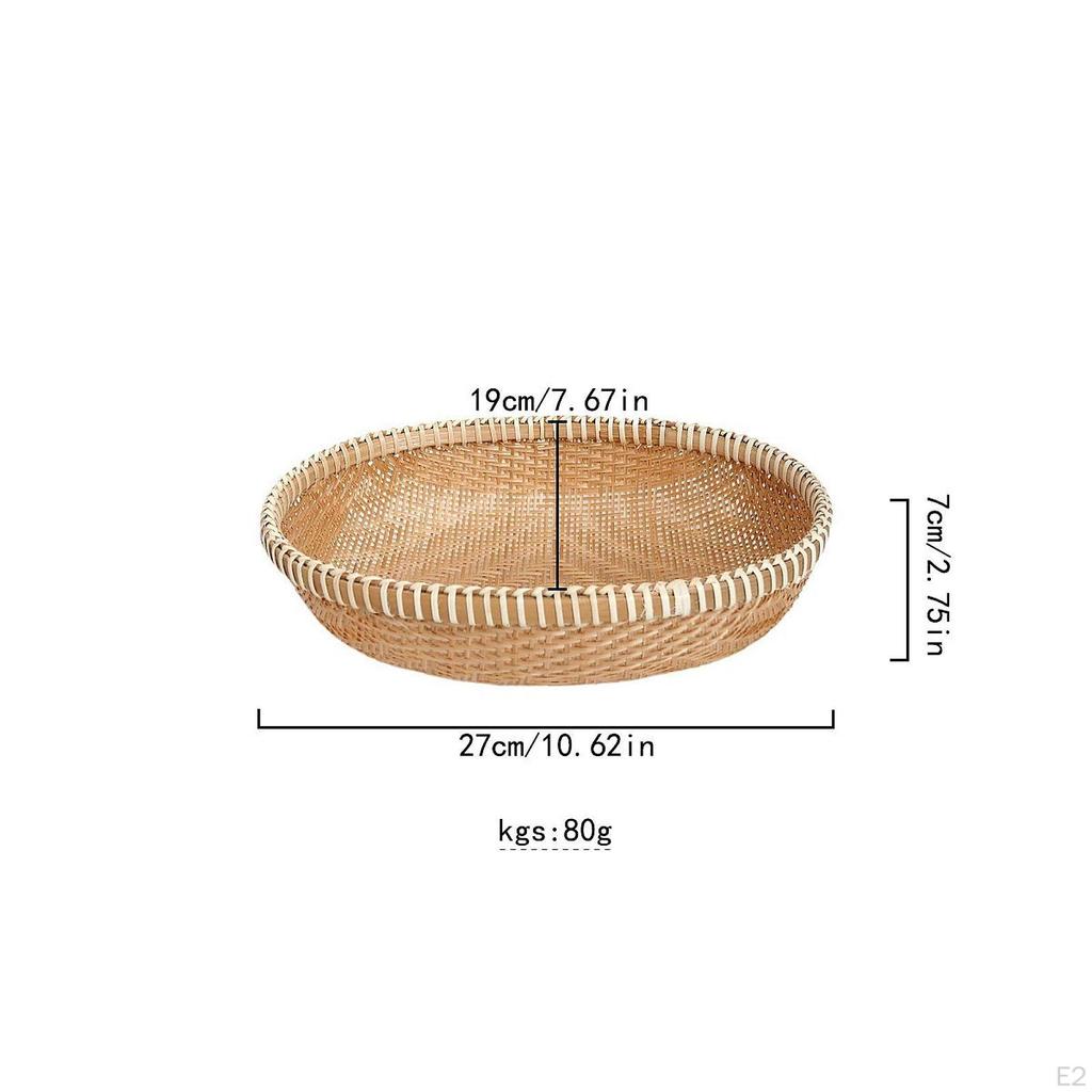 Brotkorb Bambus Tablett Dekorative Lebensmittel Lagerung Snack Organizer Gemüse Portion für