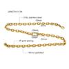 New Arrival Fashion Jewelry 18k Gold Plated Stainless Steel Simple O Chain Inset Zircon Necklace Bracelet Jewelry  for Women
