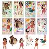 8PCS Moana Sticker Set Cute Cartoon Face-Changing Mug Computer Mobile Phone Notebook Decoration Waterproof Stickers