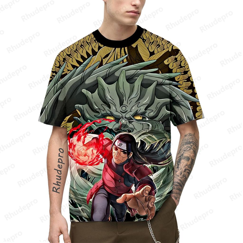Hip Hop T Shirts For Men Men's T-shirt New Clothing Naruto Short Sleeve Cosplay Oversized Y2k Clothes T-shirts Gift 2024 Tops