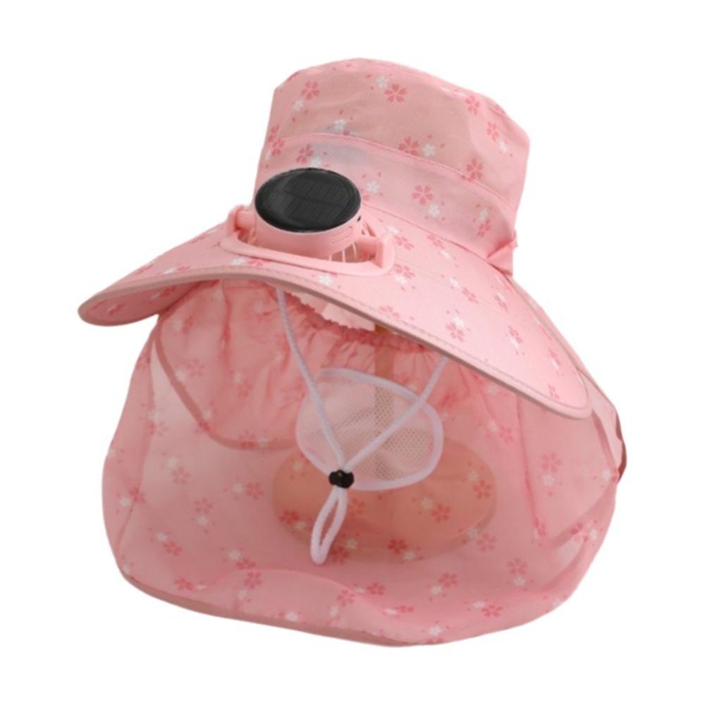 USB Charging Solar Fan Cap Anti-UV Cooling Fan Hat Women Sun Hat Fisherman Hat  Summer Season