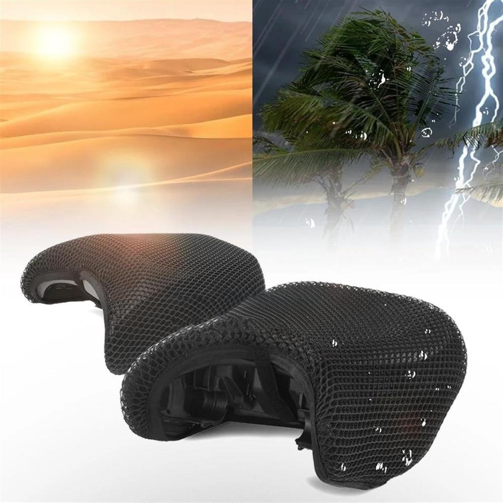 JAYWIS Motorcycle Seat Covers Breathable Mesh Seat Cushion, Anti-Slip Saddle Sun Protection Cover Fit